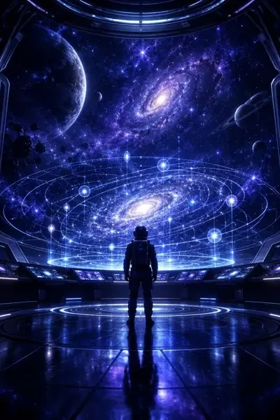 孤星计划封面缩略图：全息星图与宇航员